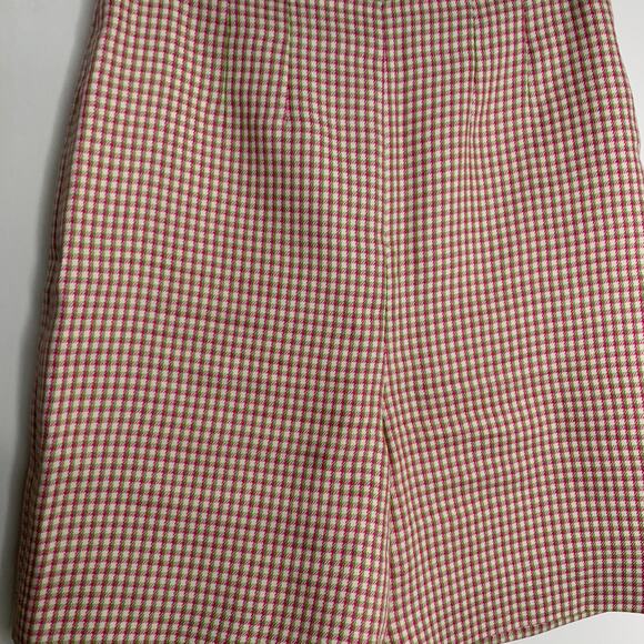 Alexa Chung High Waisted Plaid Womens Long Shorts US 6 - Picture 6 of 16